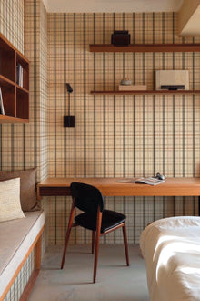 YSP0509 Clan's Check Black Cotswolds Wallpaper by Coordonné - room