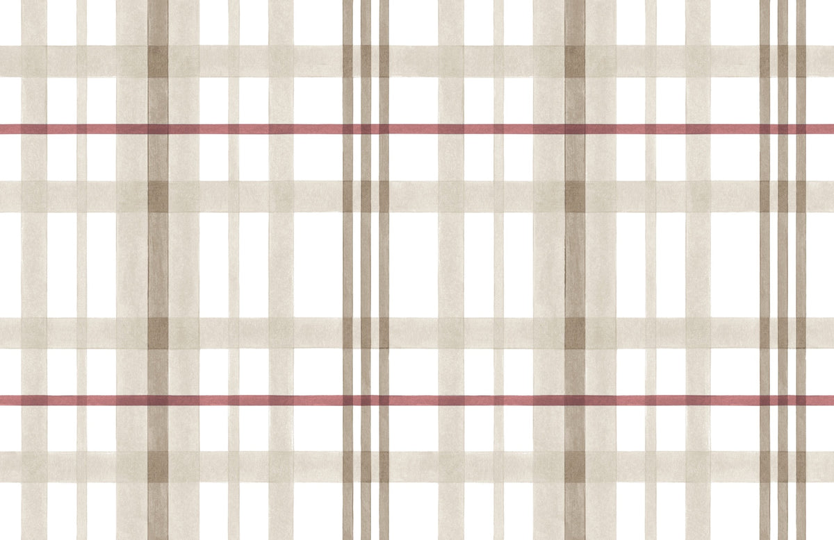 YSP0510 Clan's Check Bone Cotswolds Wallpaper by Coordonné - flat