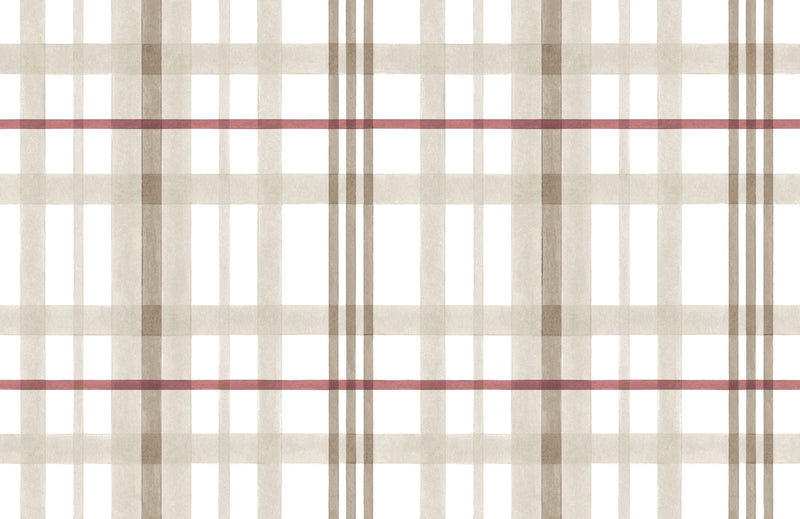 YSP0510 Clan's Check Bone Cotswolds Wallpaper by Coordonné - flat