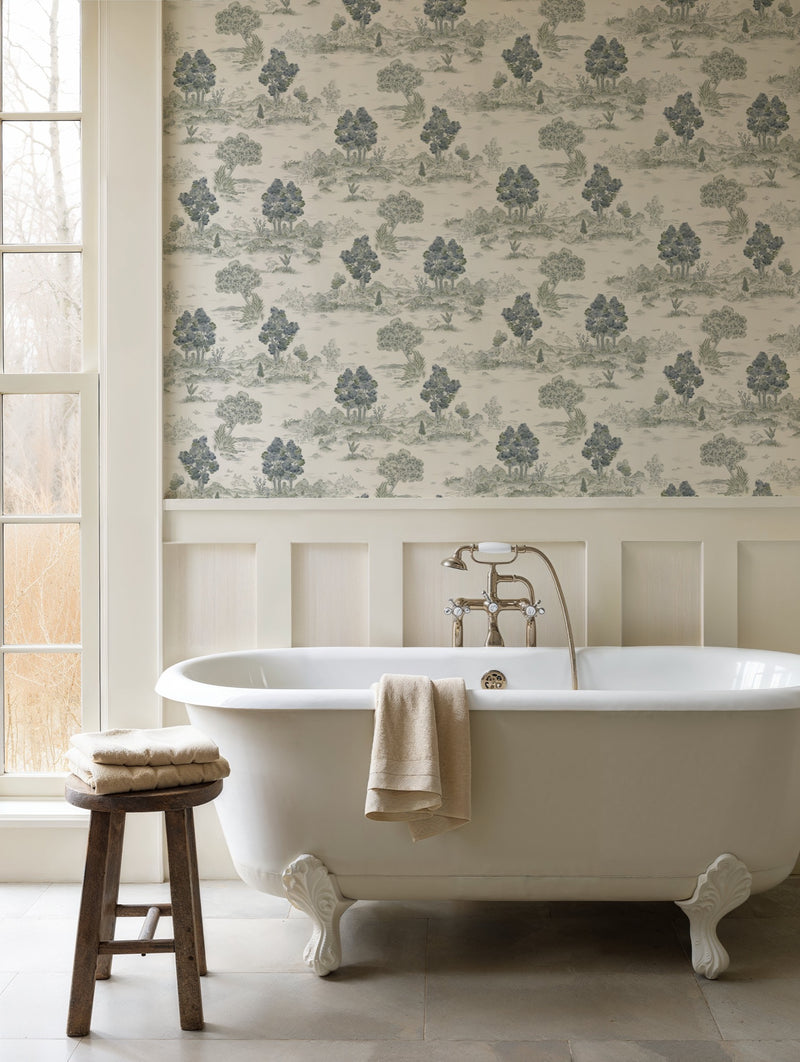 YSP0512 Royal Oak Aqua Cotswolds Wallpaper by Coordonné - room