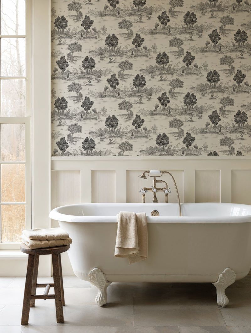 YSP0513 Royal Oak Black Cotswolds Wallpaper by Coordonné - room