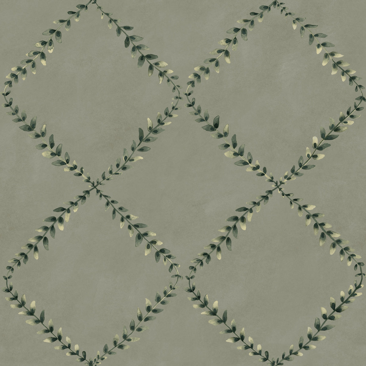 YSP0517 Ivy Garland Sage Cotswolds Wallpaper by Coordonné - flat