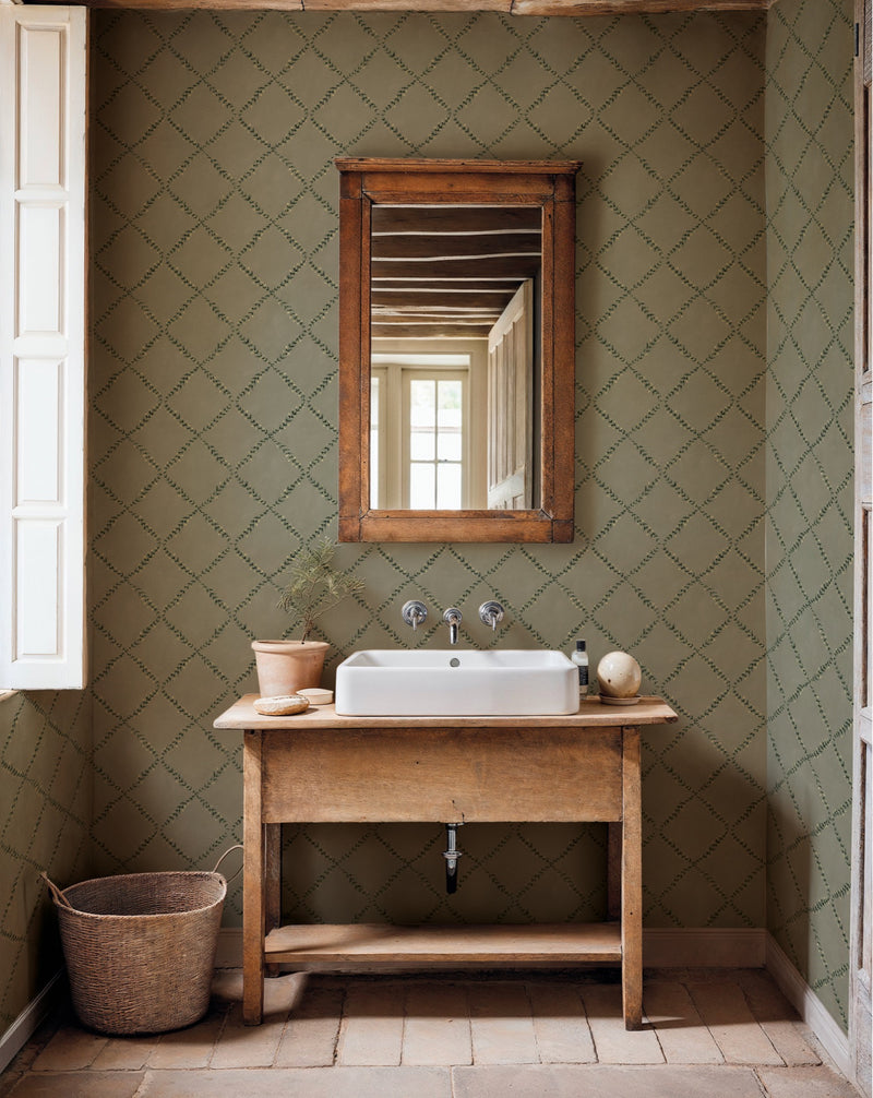 YSP0517 Ivy Garland Sage Cotswolds Wallpaper by Coordonné - room