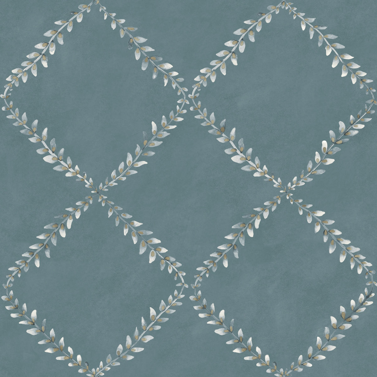 YSP0518 Ivy Garland Sapphire Cotswolds Wallpaper by Coordonné - flat