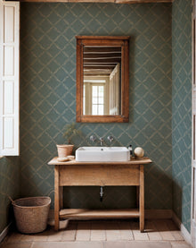 YSP0518 Ivy Garland Sapphire Cotswolds Wallpaper by Coordonné - room