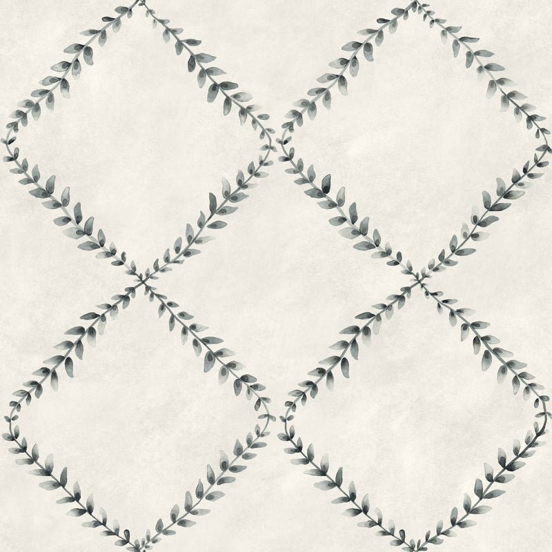 YSP0519 Ivy Garland Aqua Cotswolds Wallpaper by Coordonné - flat