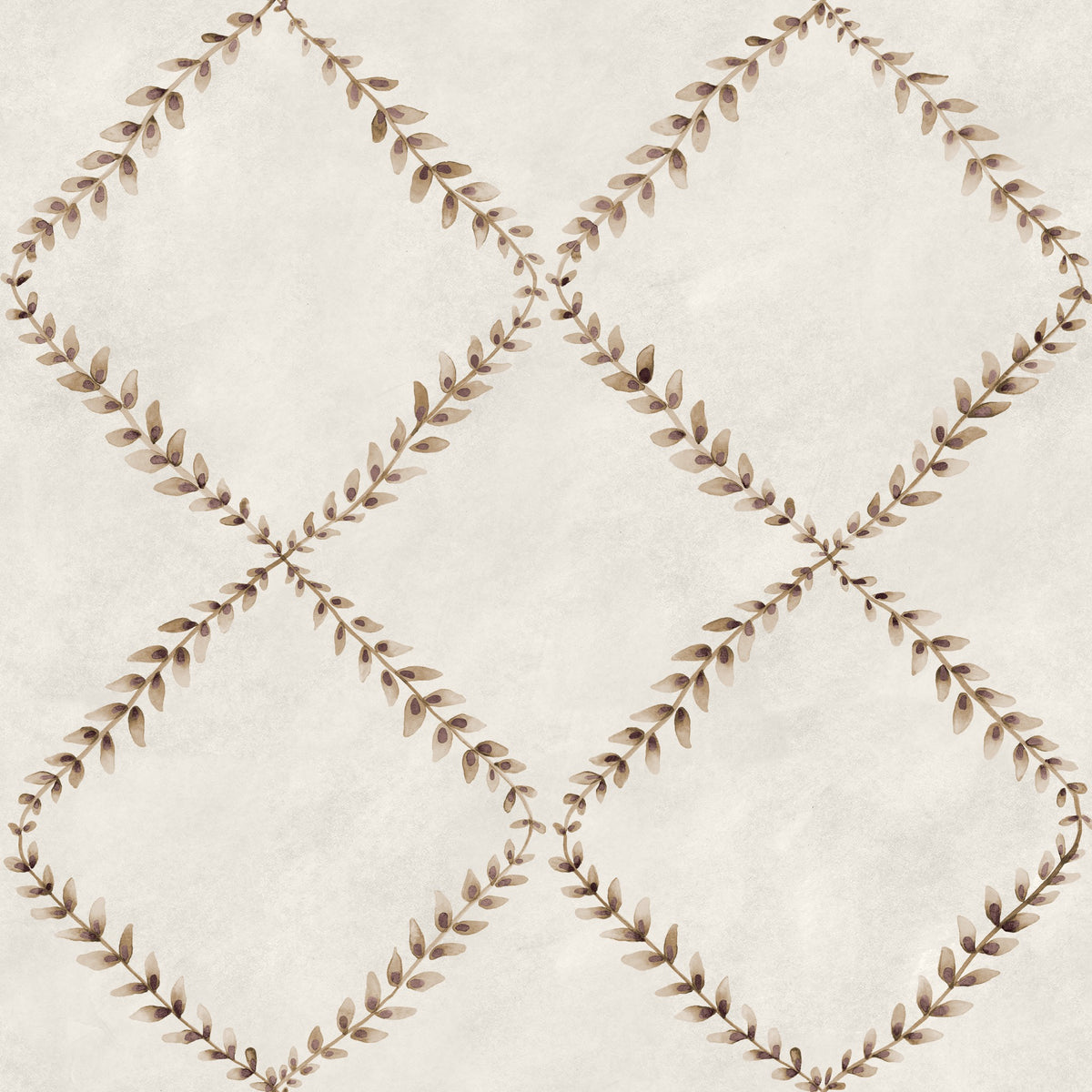 YSP0520 Ivy Garland Prune Cotswolds Wallpaper by Coordonné - flat