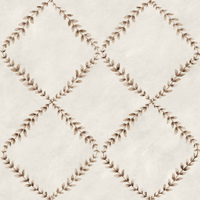 YSP0520 Ivy Garland Prune Cotswolds Wallpaper by Coordonné - flat