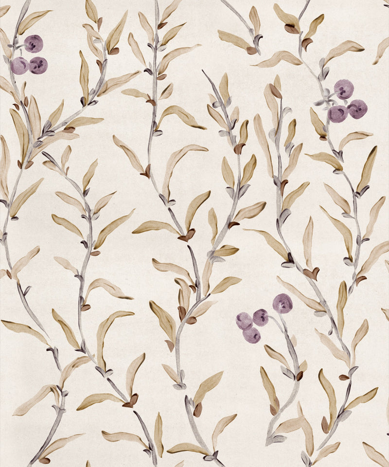YSP0523 Wild Blackthorn Prune Cotswolds Wallpaper by Coordonné - flat
