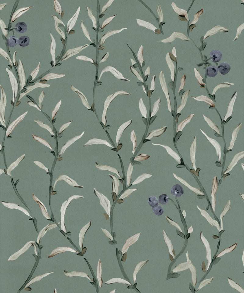 YSP0524 Wild Blackthorn Lagoon Cotswolds Wallpaper by Coordonné - flat