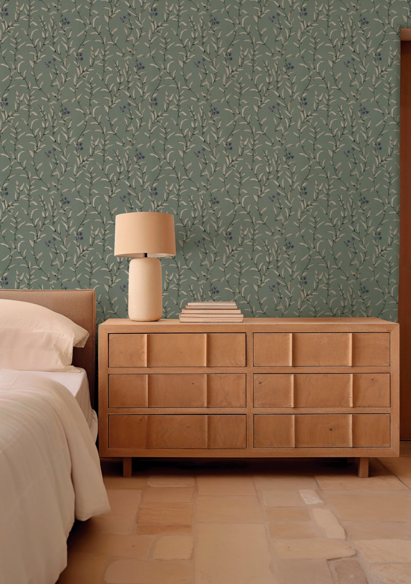 YSP0524 Wild Blackthorn Lagoon Cotswolds Wallpaper by Coordonné - room
