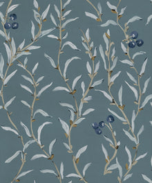YSP0525 Wild Blackthorn Sapphire Cotswolds Wallpaper by Coordonné - flat