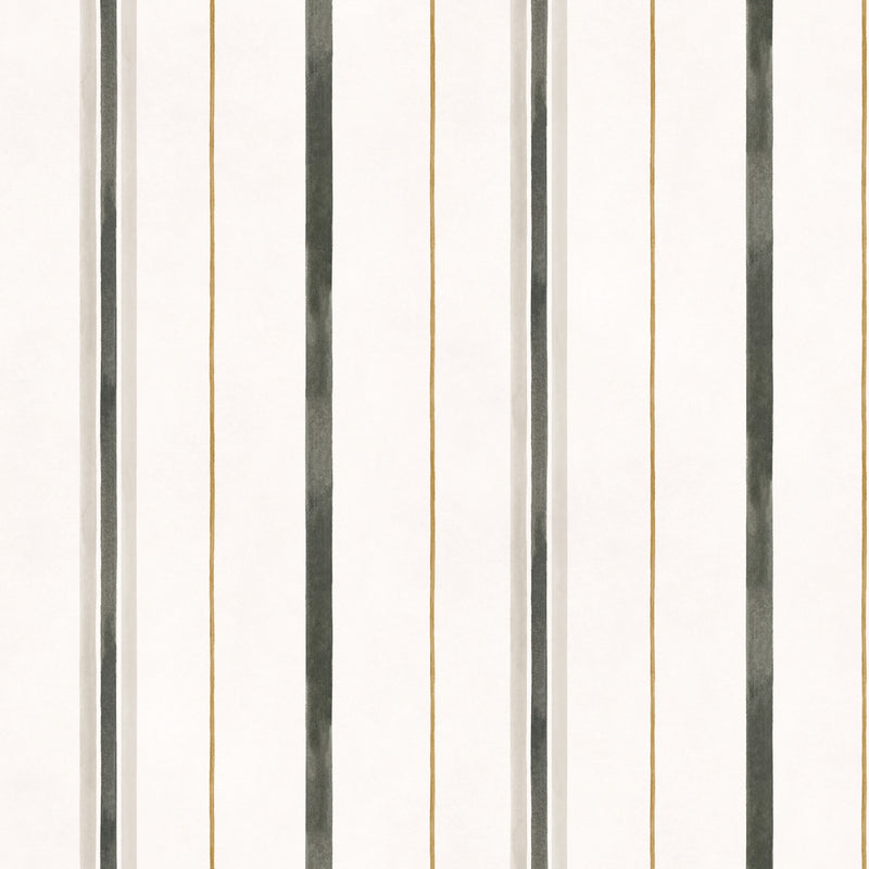 YSP0528 Rolling Stripes Black Cotswolds Wallpaper by Coordonné - flat