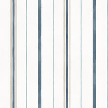 YSP0529 Rolling Stripes Aqua Cotswolds Wallpaper by Coordonné - flat