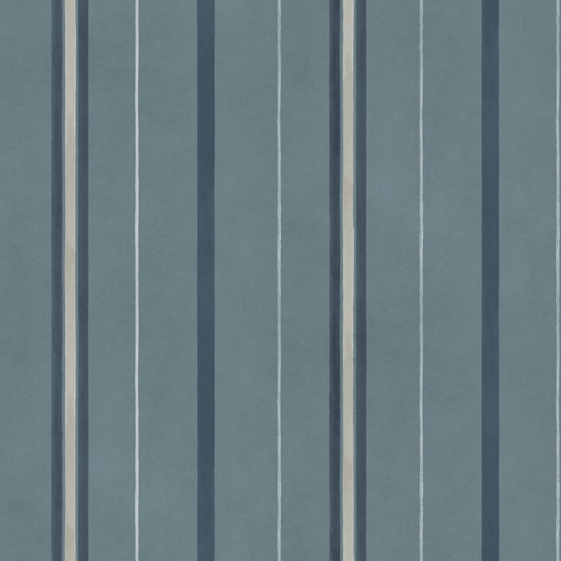 YSP0530 Rolling Stripes Sapphire Cotswolds Wallpaper by Coordonné - flat