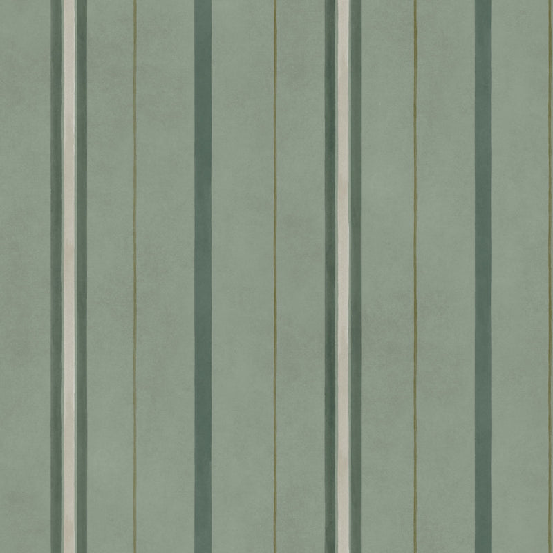 YSP0532 Rolling Stripes Sage Cotswolds Wallpaper by Coordonné - flat