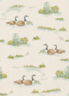 YSP0534 Mallard Duck Mint Cotswolds Wallpaper by Coordonné - flat