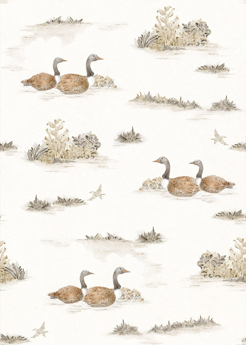 YSP0535 Mallard Duck Sunny Cotswolds Wallpaper by Coordonné - flat