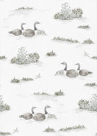 YSP0538 Mallard Duck Silver Cotswolds Wallpaper by Coordonné - flat