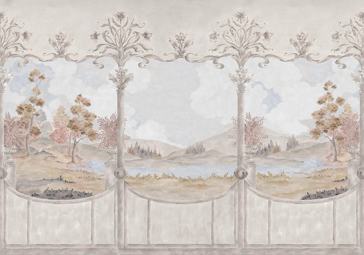YSP0541 Limestone View Autumn Cotswolds Mural by Coordonné - flat