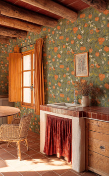 YSP0608 Naranjos Celadon Sevilla Wallpaper by Coordonné - room