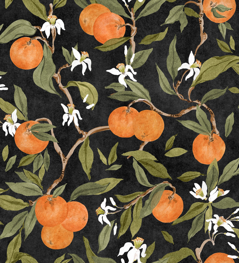 YSP0609 Naranjos Pizarra Sevilla Wallpaper by Coordonné - flat