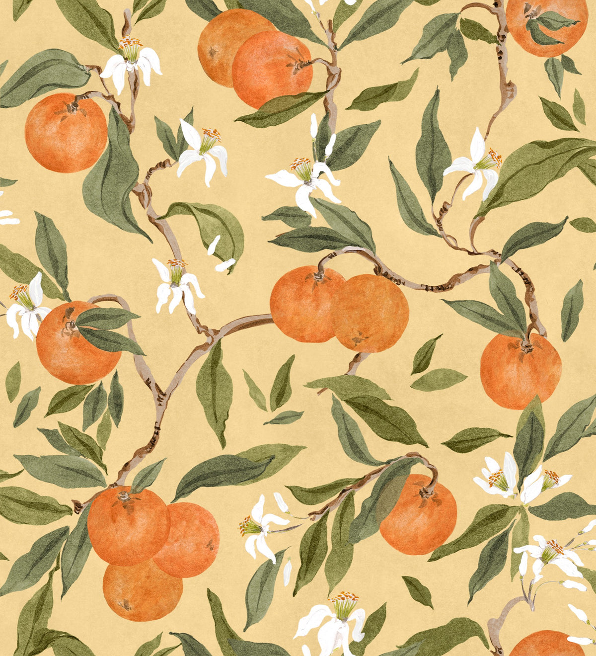 YSP0610 Naranjos Ocre Sevilla Wallpaper by Coordonné - flat