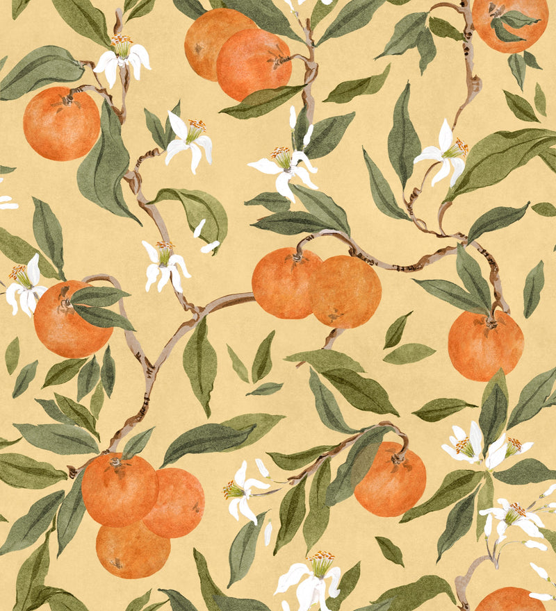 YSP0610 Naranjos Ocre Sevilla Wallpaper by Coordonné - flat