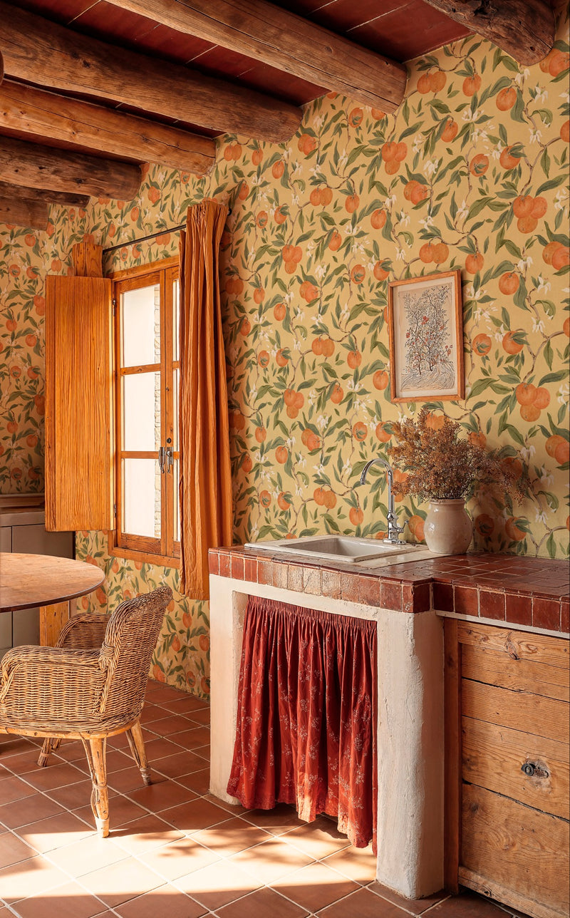 YSP0610 Naranjos Ocre Sevilla Wallpaper by Coordonné - room