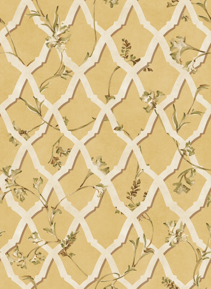 YSP0613 Triana Ocre Sevilla Wallpaper by Coordonné - flat