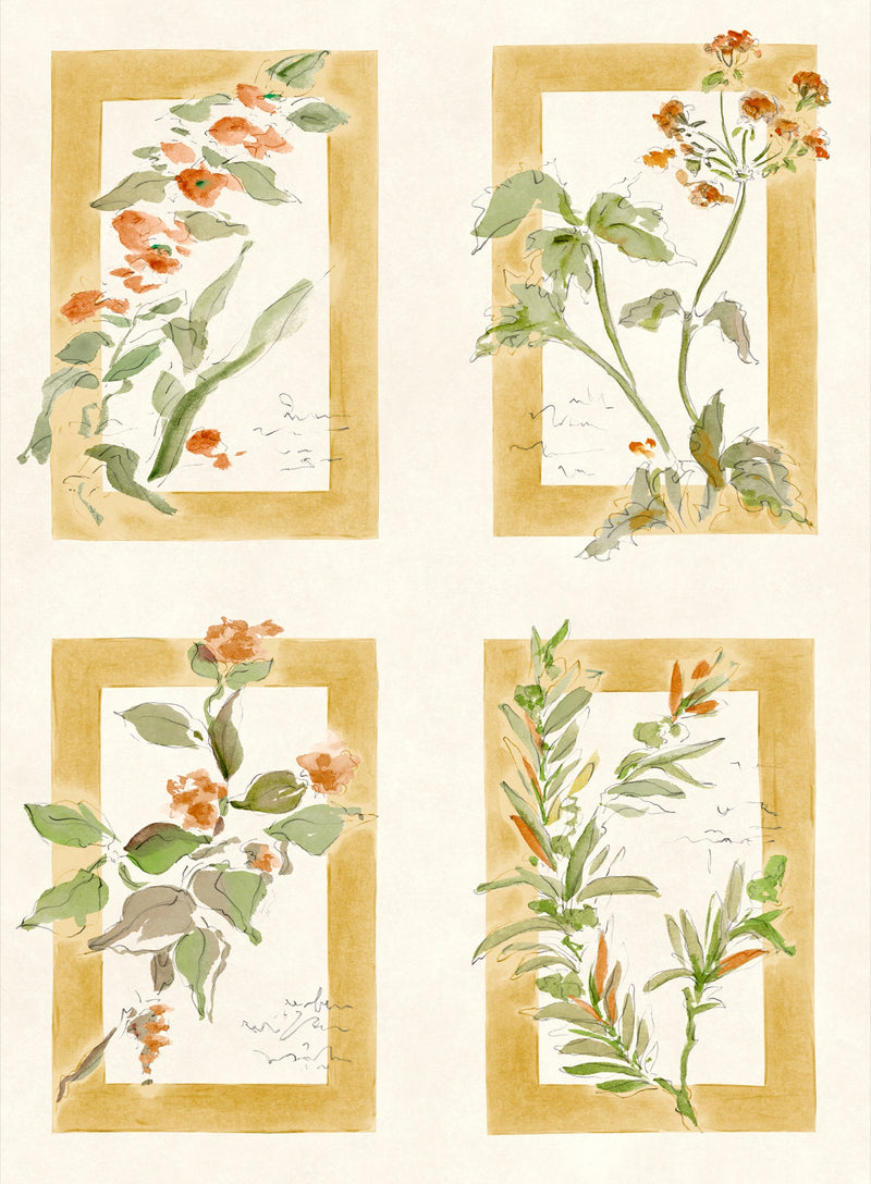 YSP0630 Sta Cruz Ocre Sevilla Wallpaper by Coordonné - flat