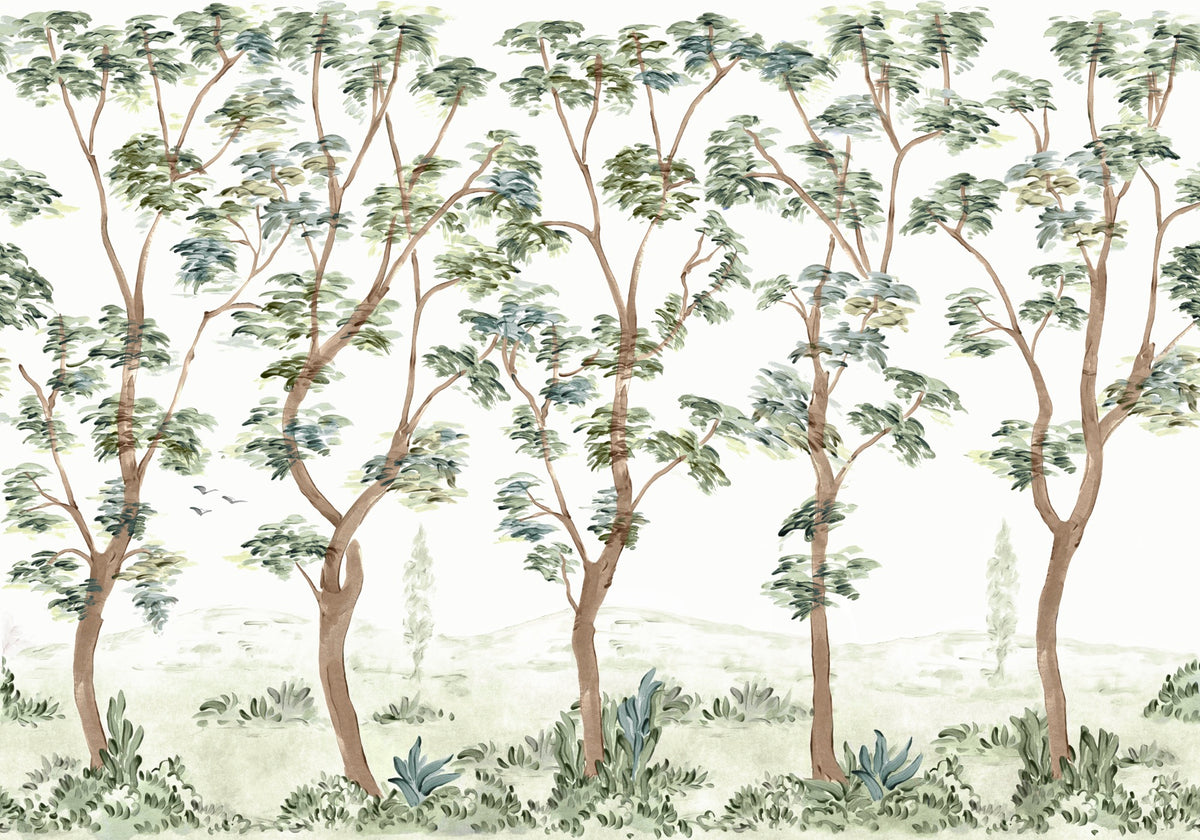 YSP0644 Cartuja Celadon Sevilla Mural by Coordonné - flat