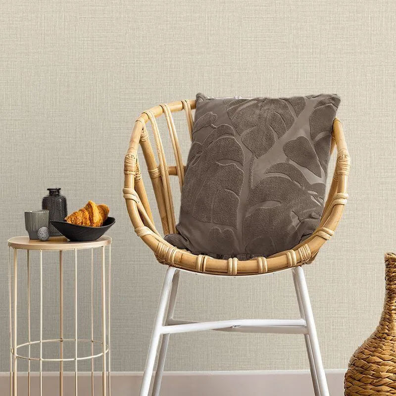 Marrakesh Small Weave Cream Wallpaper by Belgravia