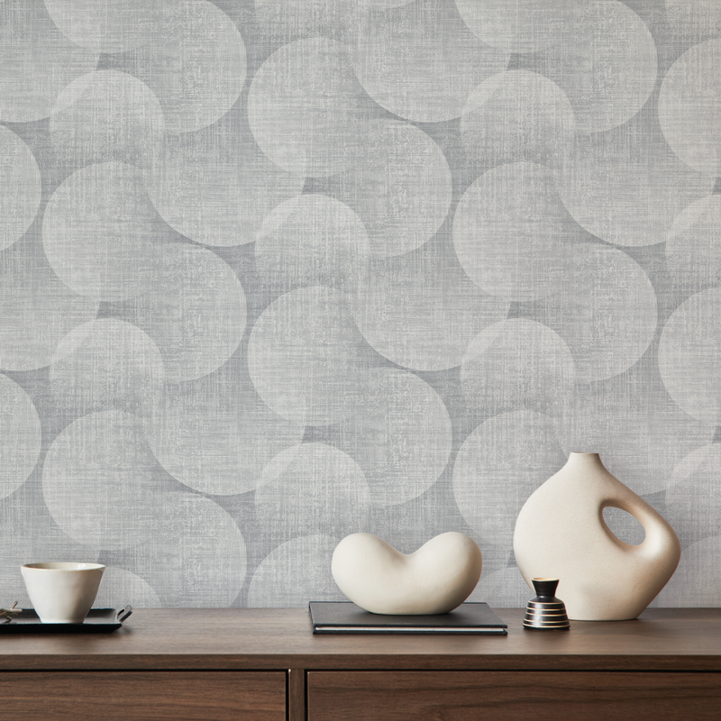 Z70733 Large Orb Texture Grey wallpaper by Belgravia