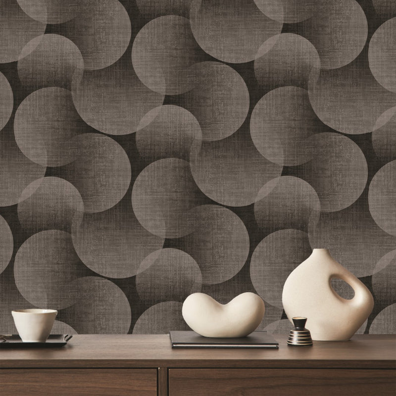 Z70736 Large Orb Texture Dark Grey wallpaper by Belgravia