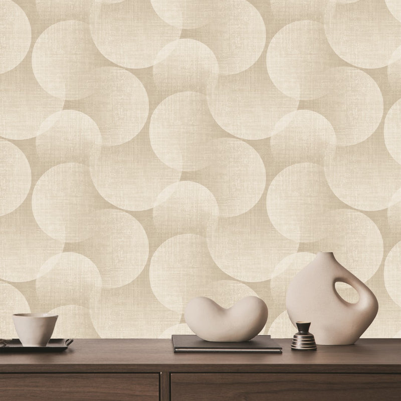 Z70739 Large Orb Texture Cream wallpaper by Belgravia