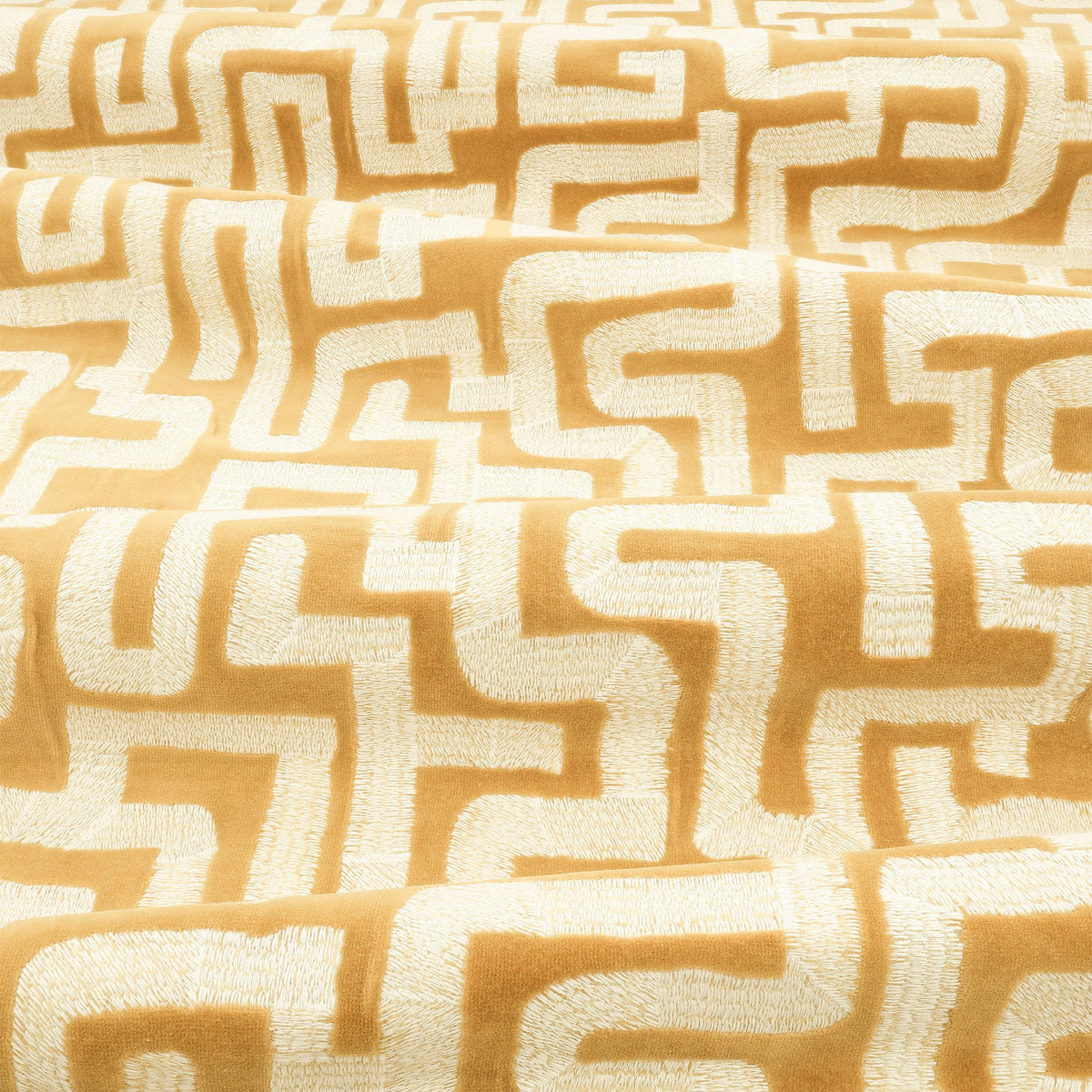 Z801/03 Labyrinth Ochre Juego Fabric by Zinc Textile