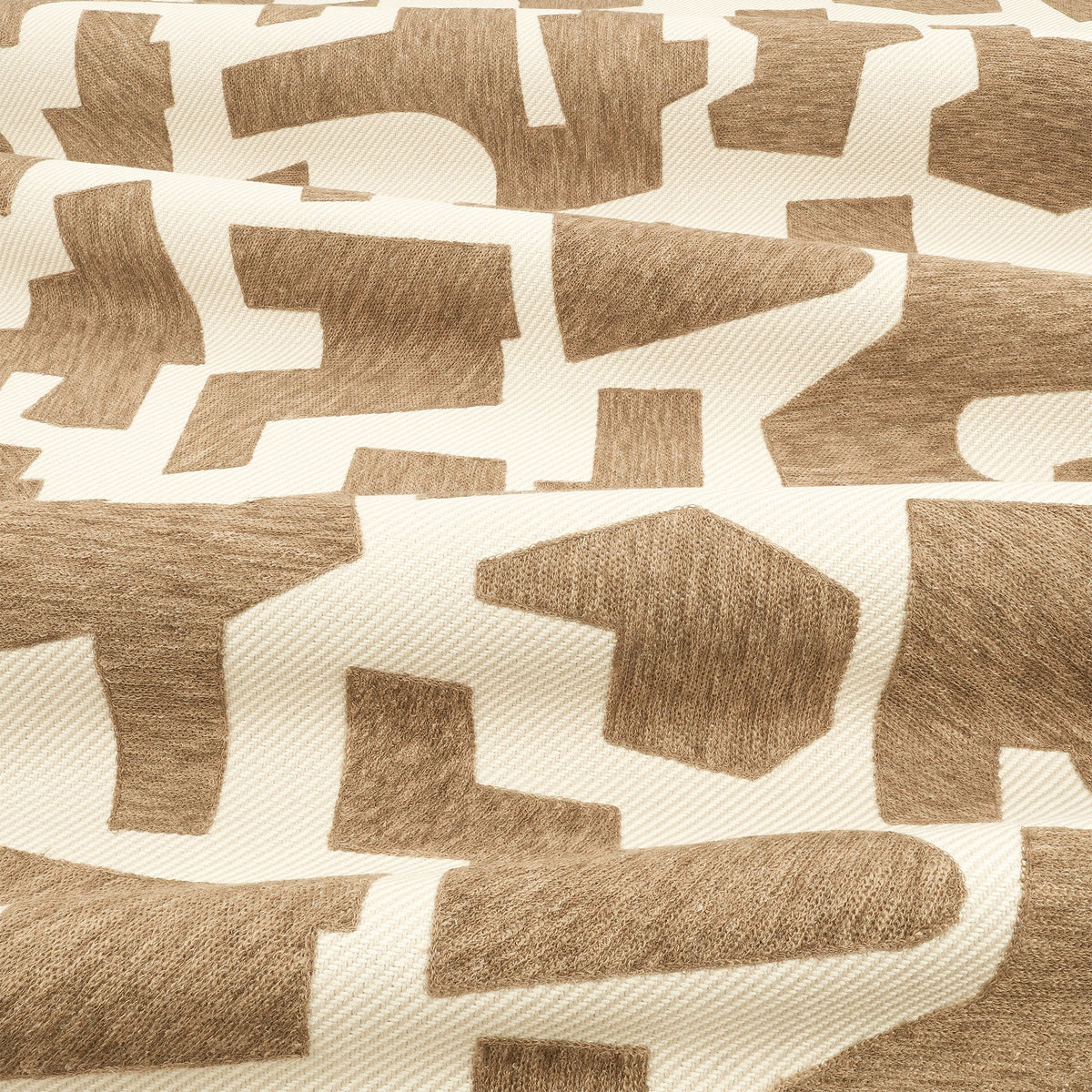 Z802/02 Jigsaw Tobacco Juego Fabric by Zinc Textile