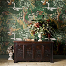 Verdure Cotswolds Manor Lead Blue Wallpaper by Zoffany