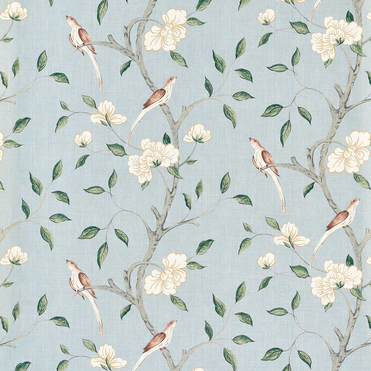 313047 Eleanora Print Stockholm Blue Wallpaper by Zoffany