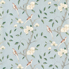 313047 Eleanora Print Stockholm Blue Wallpaper by Zoffany