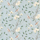 Eleanora Print Stockholm Blue Wallpaper by Zoffany