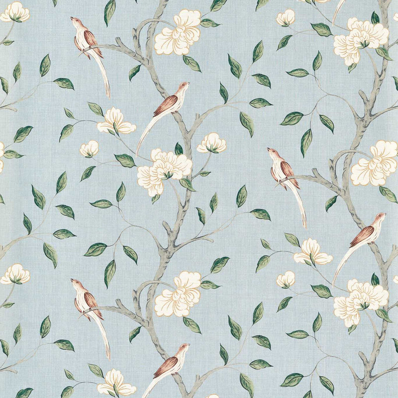 313047 Eleanora Print Stockholm Blue Wallpaper by Zoffany