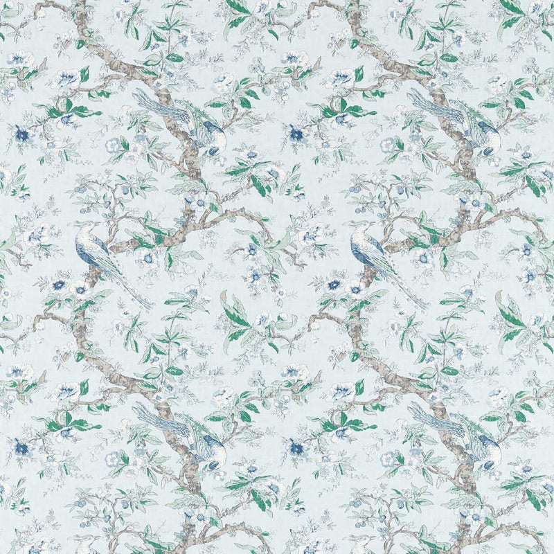 313014 Chintz Cotswolds Manor Blue Stone Wallpaper by Zoffany