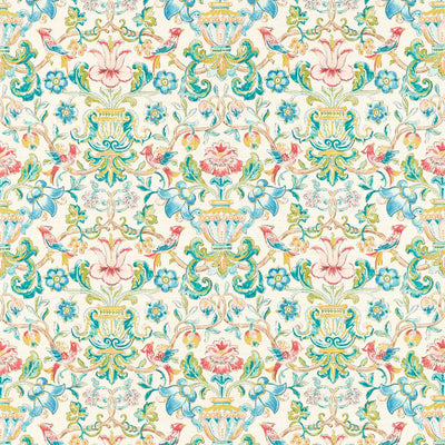 Pompadour Print Cotswolds Manor Multi Wallpaper by Zoffany