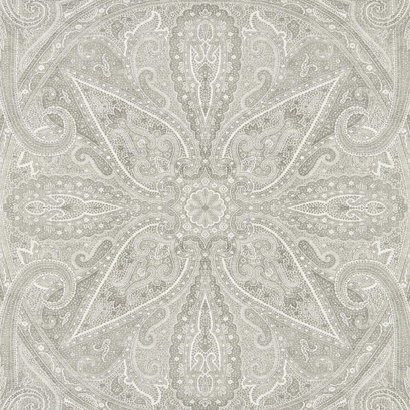 313019 Grand Paisley Cotswolds Manor Silver Wallpaper by Zoffany