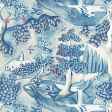 313020 Verdure Cotswolds Manor Indigo Wallpaper by Zoffany