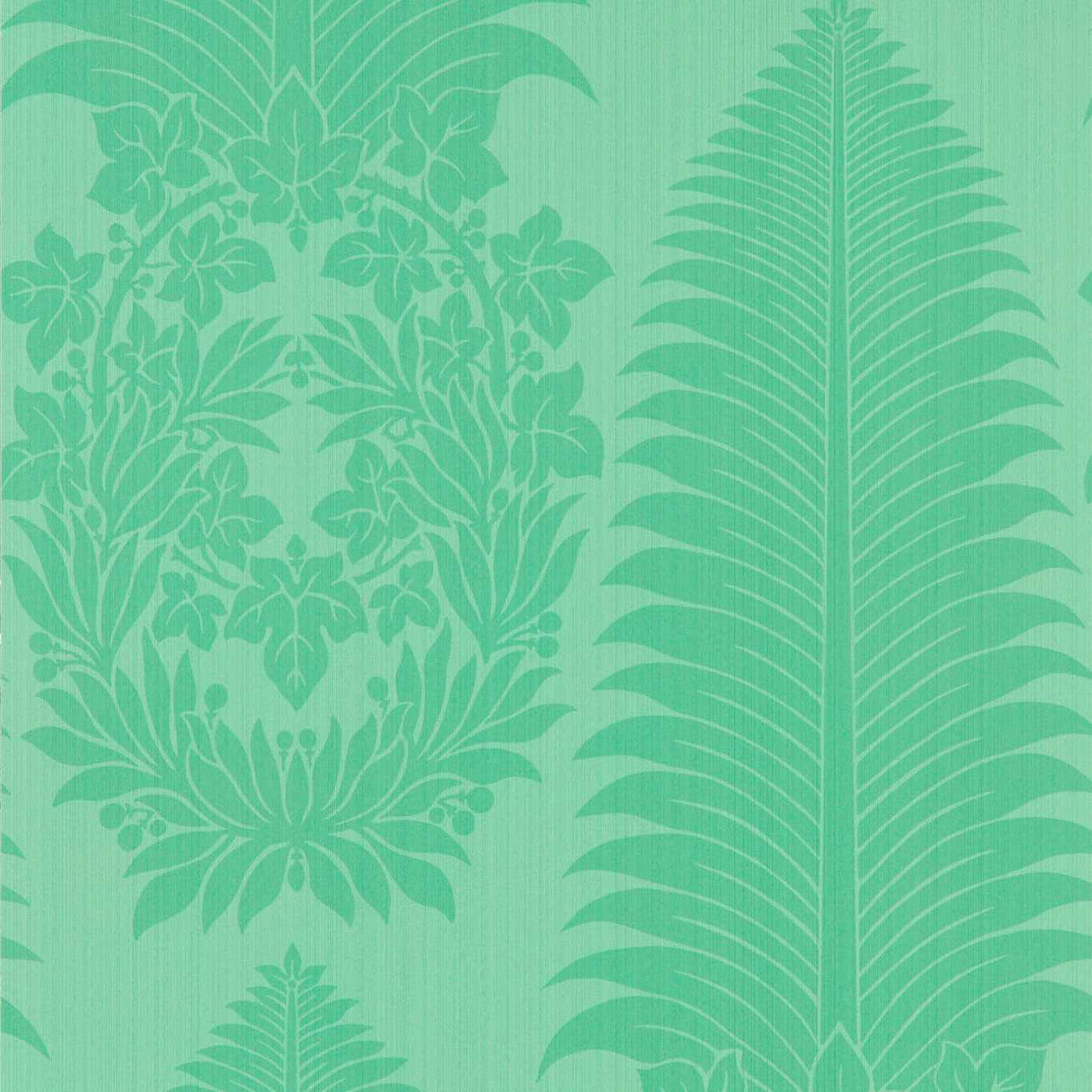 313024 Marsden's Palm Damask Cotswolds Manor Pale Poison Wallpaper by Zoffany