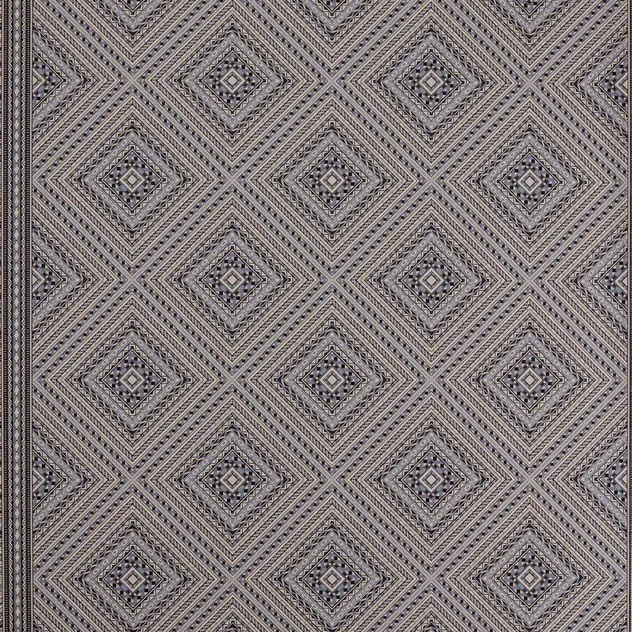 313121 Marquetry Trellis Slate Indienne Wallpaper by Zoffany