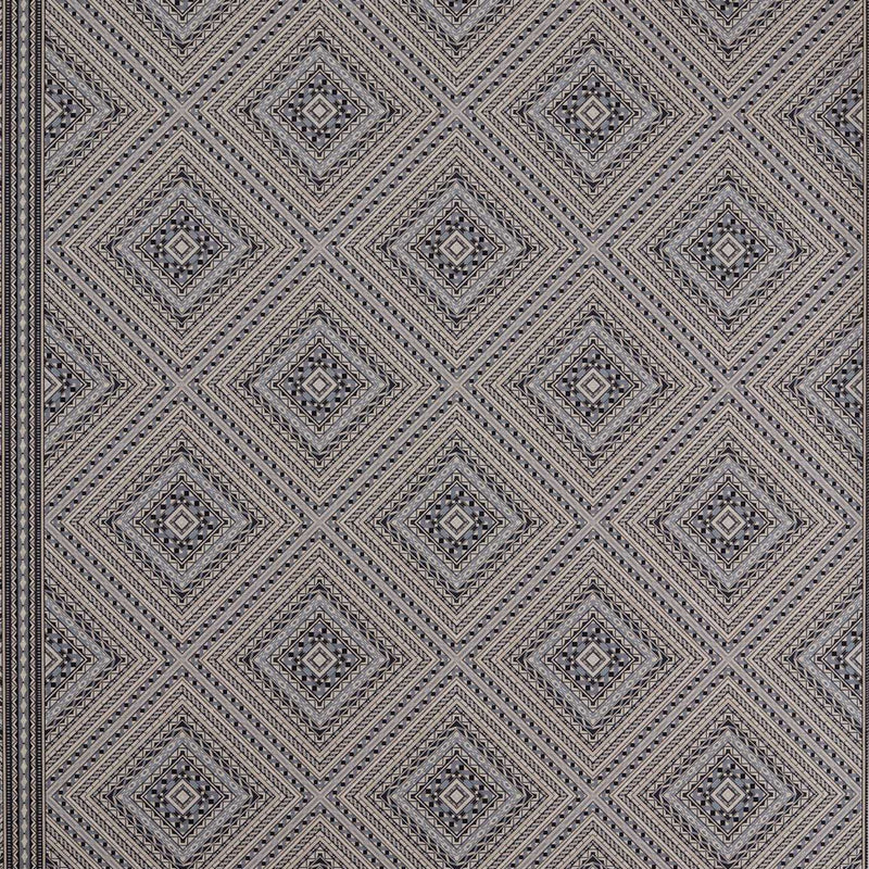 313121 Marquetry Trellis Slate Indienne Wallpaper by Zoffany